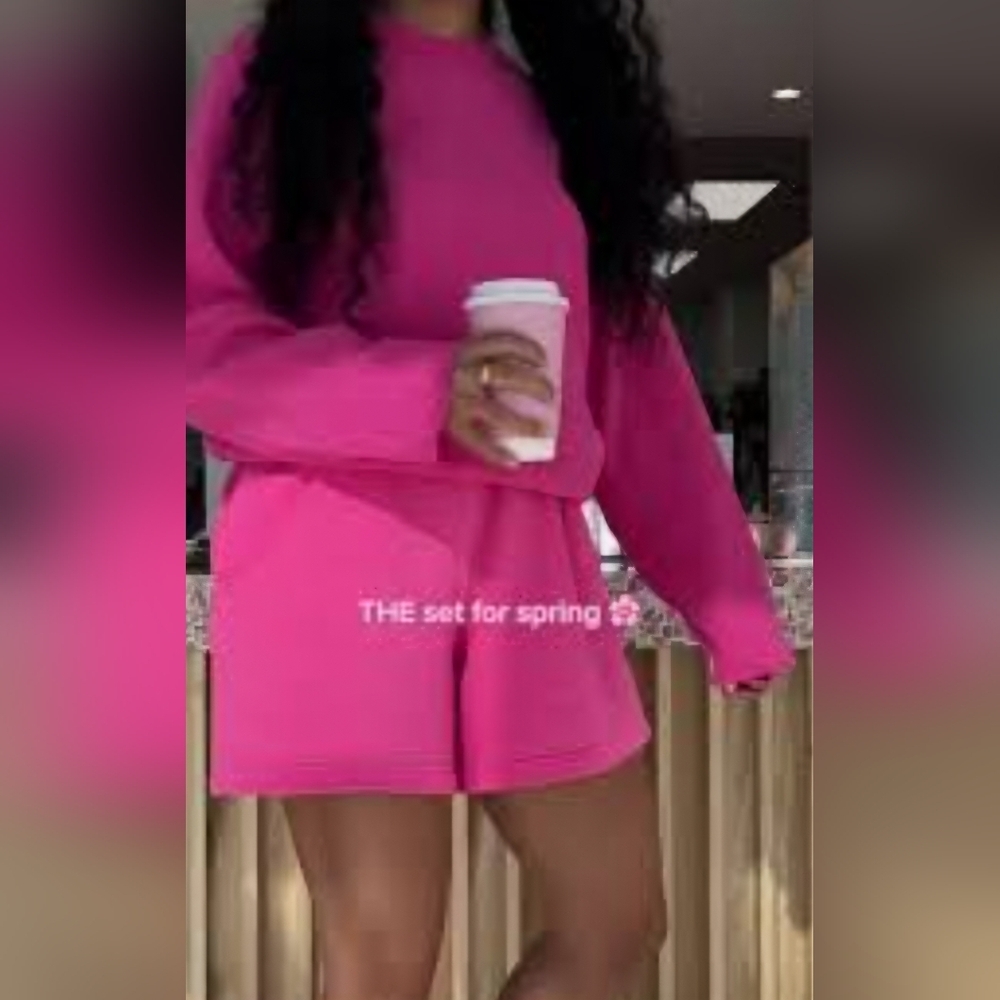 SKIMS!! Vibrant Pink Swim Shorts- Great Cover-up For The Beach!!